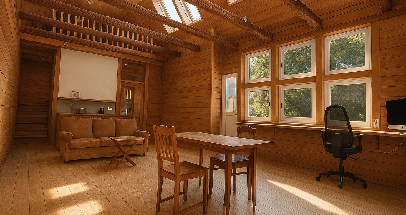 Casas de madera con oficina: el futuro del hogar multifuncional
